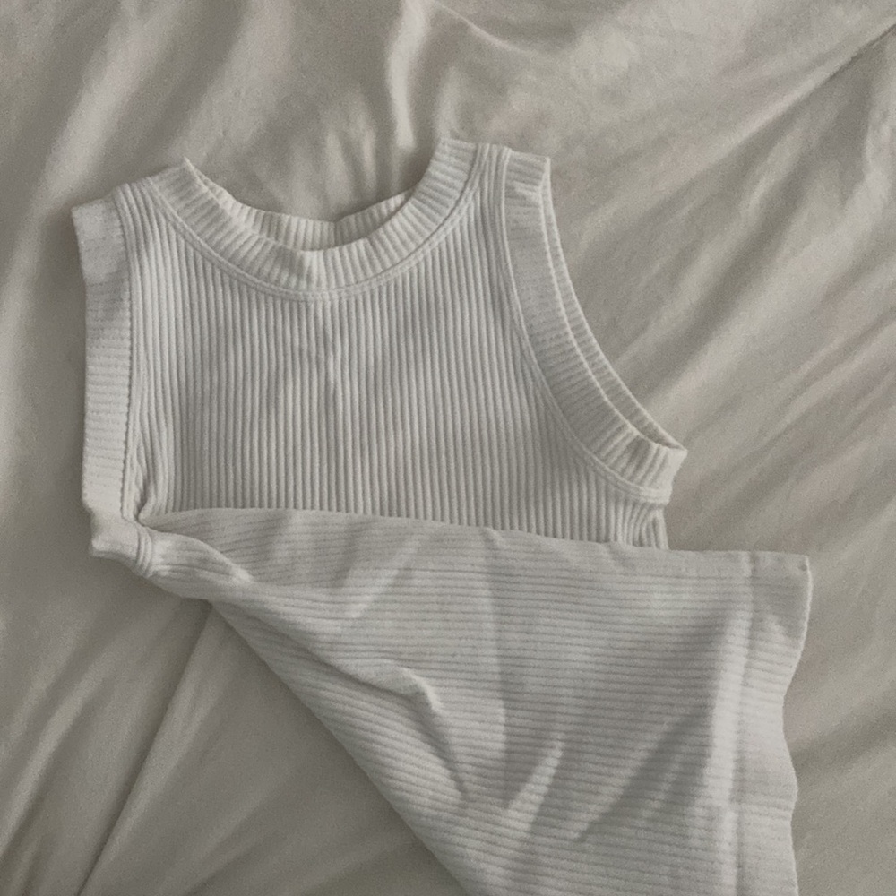 ,White Muscle Tee - Picture 2 of 2